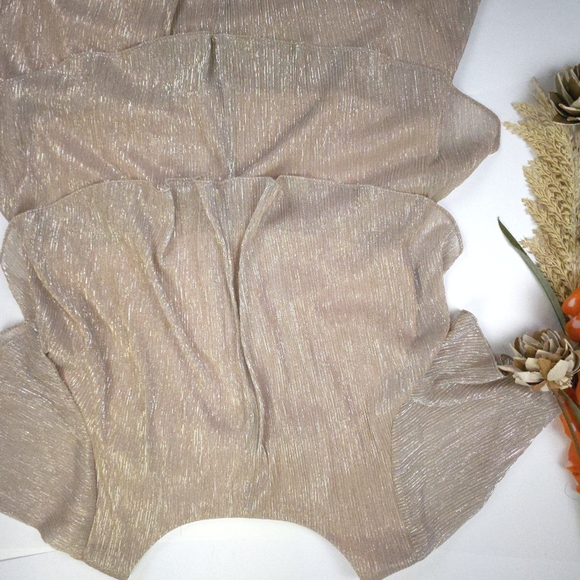 SLNY Shimmering Rose Gold Layered Dress Sz 12 - Picture 8 of 14